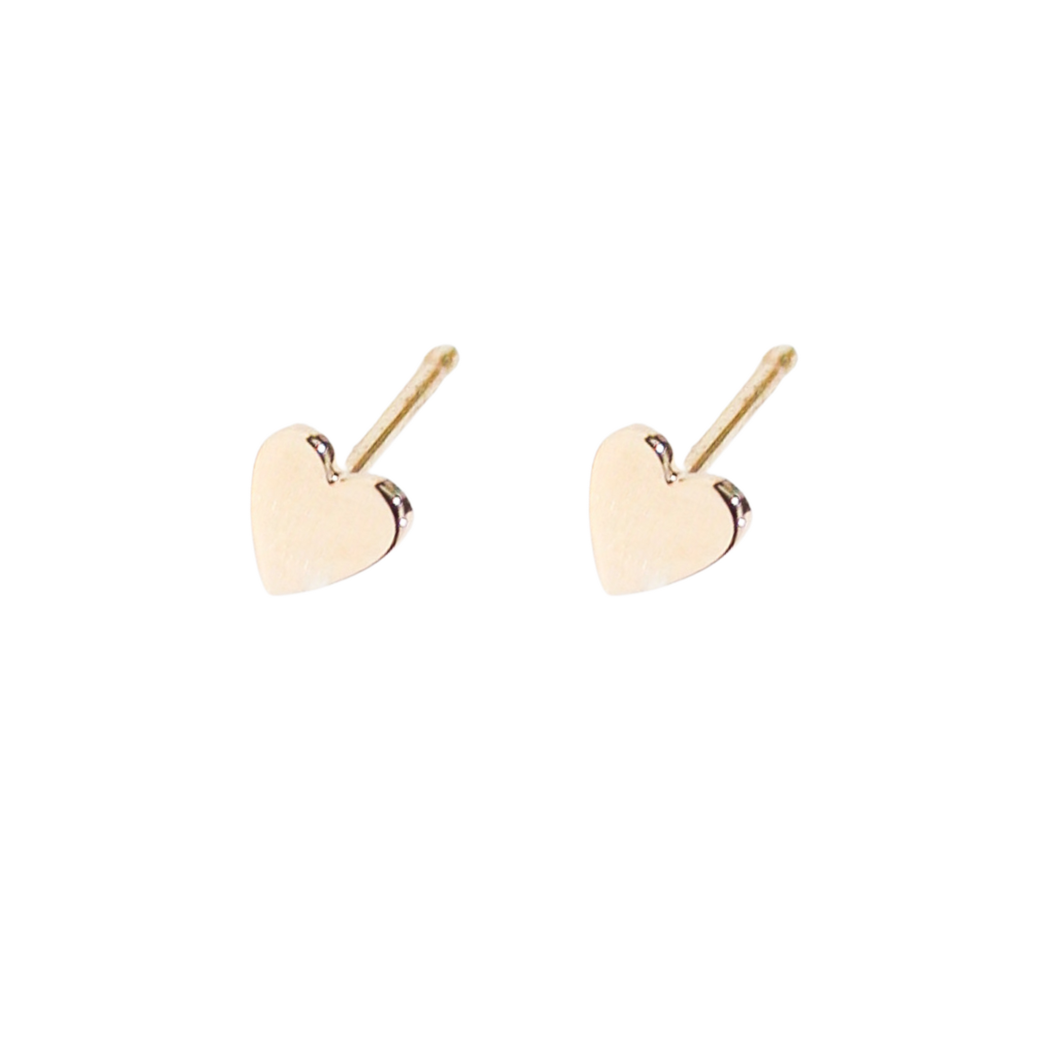 Gold Heart Studs