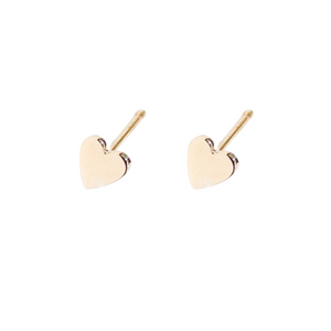 Gold Heart Studs