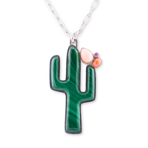 Large El Saguaro (Cactus) Milagro Necklace