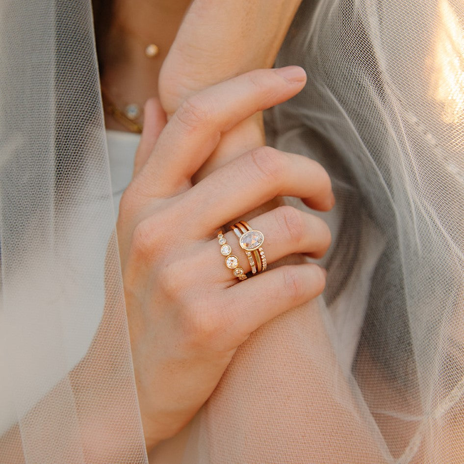 Coco White Rosecut Diamond Ring