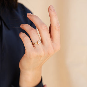 Coco White Rosecut Diamond Ring